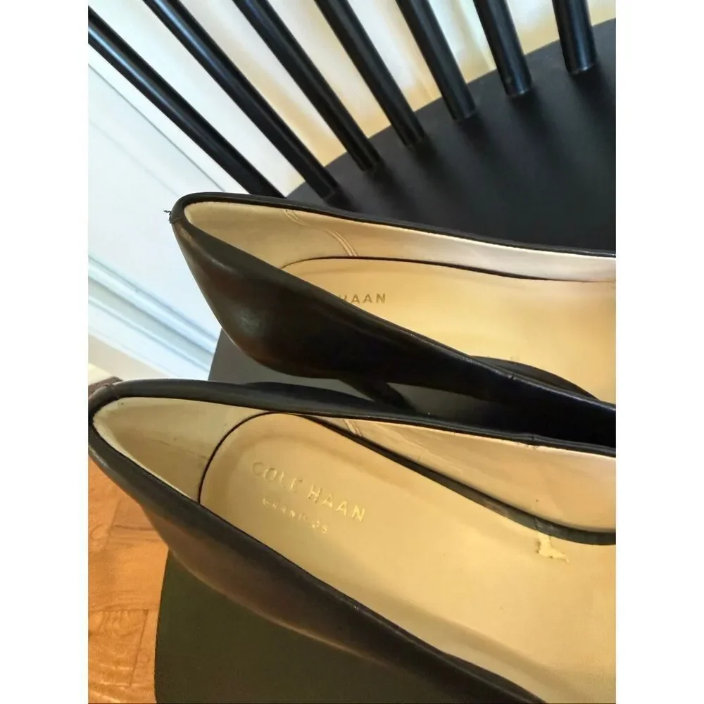 Cole Haan Vandam black leather 3” pumps size 10